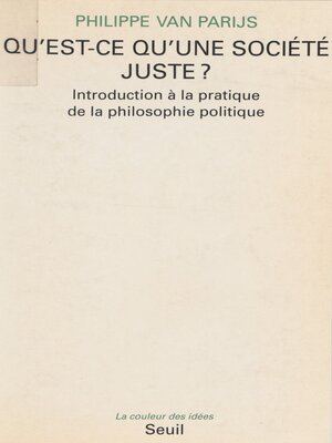 cover image of Qu'est-ce qu'une société juste ?